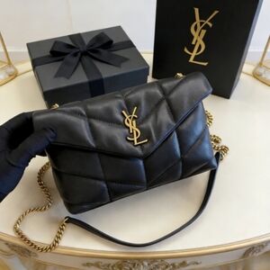YSL Puffer Quilted Leather Shoulder Bag